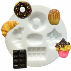 Coupon ✨ Moule Porcelaine Froide Mini Moule Silicone Souple DTM - Gourmandises X 5 Formes 🎁