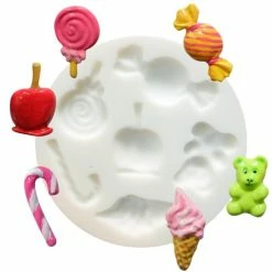 Remise 🎁 Moule Porcelaine Froide Mini Moule Silicone Souple DTM - Bonbons X 6 Formes ✨