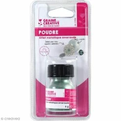 Acheter 🥰 Graine Créative Feuille à Dorer Poudre Effet Métallique - Vert émeraude - 6 G 😍