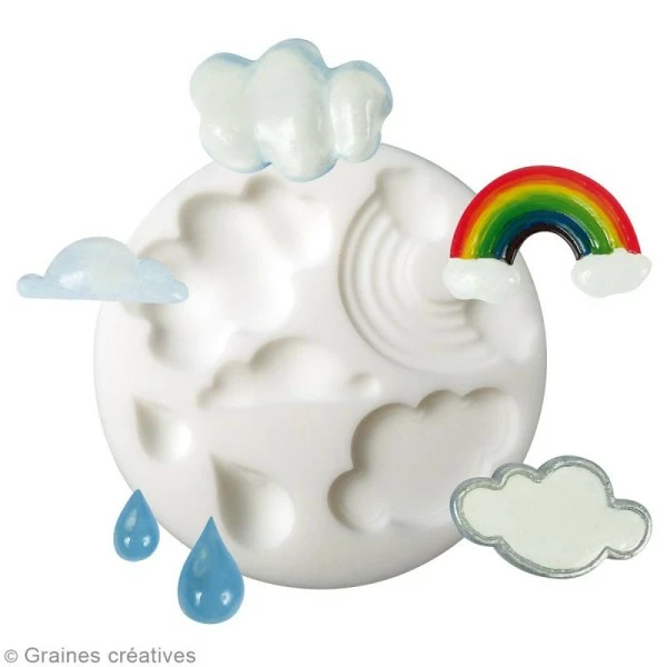 Grosses soldes 🎉 Graine Créative Moule Porcelaine Froide Mini Moule En Silicone - Nuage - 7 Cm De Diamètre - 6 Formes 😍 2 Grosses soldes 🎉 Graine Créative Moule Porcelaine Froide Mini Moule En Silicone - Nuage - 7 Cm De Diamètre - 6 Formes 😍 – Image 2