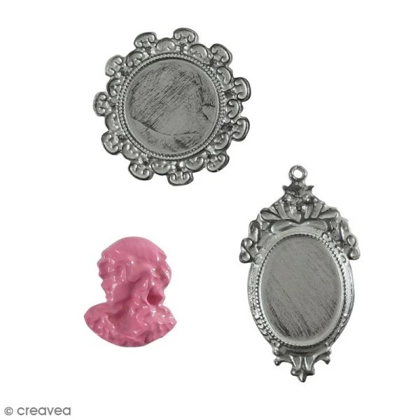 Acheter 🧨 Moule Porcelaine Froide Mini Moule Silicone Souple DTM - Camée Détails - 3 Formes 👍 2 Acheter 🧨 Moule Porcelaine Froide Mini Moule Silicone Souple DTM - Camée Détails - 3 Formes 👍 – Image 2