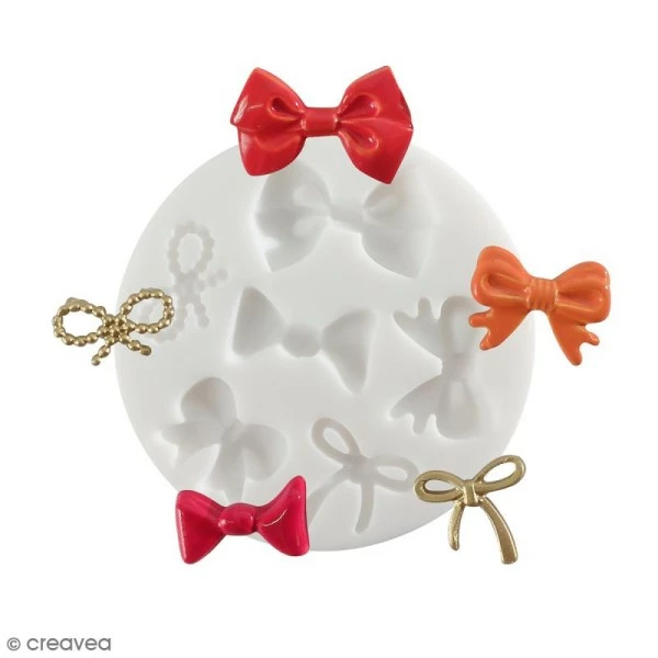Promo 💯 Moule Porcelaine Froide Mini Moule Silicone Souple DTM - Rubans - 6 Formes 🌟 1 Promo 💯 Moule Porcelaine Froide Mini Moule Silicone Souple DTM - Rubans - 6 Formes 🌟