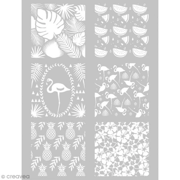 Le moins cher ⭐ Graine Créative Gabarit Pâte Polymère Pochoir Pour Impression De Motifs Sur Pâte Polymère - Tropical - 11,4 X 15,3 Cm ❤️ 1 Le moins cher ⭐ Graine Créative Gabarit Pâte Polymère Pochoir Pour Impression De Motifs Sur Pâte Polymère - Tropical - 11,4 X 15,3 Cm ❤️