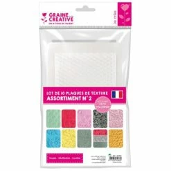Meilleure vente 👍 DTM Plaque De Texture 17,5 X 12,5 Cm Pour Fimo Lot De 10 😉