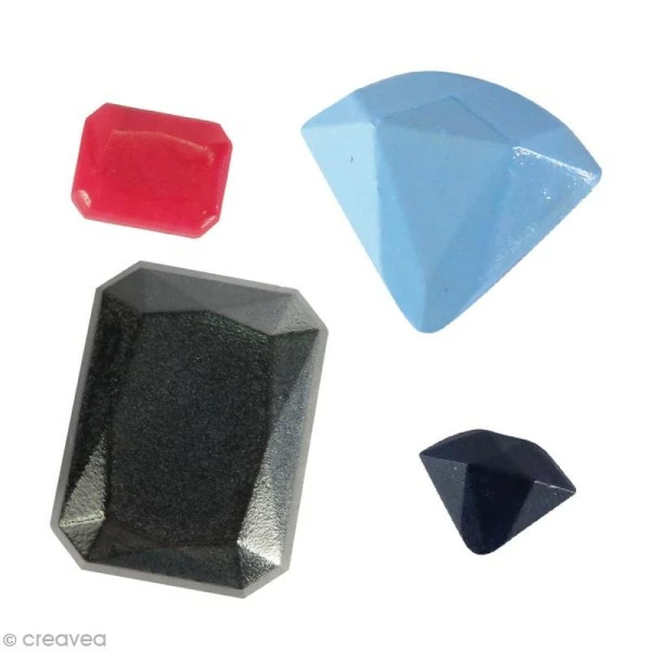 Budget 💯 Graine Créative Moule Porcelaine Froide Mini Moule Silicone - Pierres Précieuses - 1,4 à 2 Cm - 4 Formes ✨ 2 Budget 💯 Graine Créative Moule Porcelaine Froide Mini Moule Silicone - Pierres Précieuses - 1,4 à 2 Cm - 4 Formes ✨ – Image 2