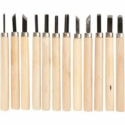 Tout neuf ✔️ Creativ Company Outil Modelage Lot D'outils Sculpture Sur Bois - 12 Pcs 👏