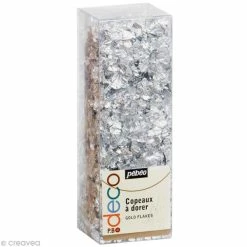 Offres 👍 Pébéo Feuille à Dorer Copeaux à Dorer Argent 🎁