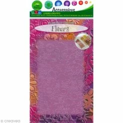 Nouveau 🛒 DTM Plaque De Texture Fleurs 20,5 X 13,5 Cm 🔔