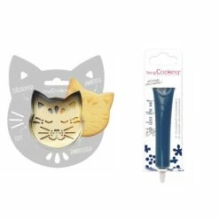 Meilleur prix 🌟 ScrapCooking Emporte Pièce Modelage Kit Pour Biscuit En Relief Chat + Stylo Au Chocolat Bleu Nuit ✨