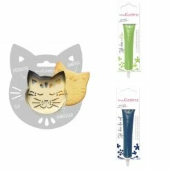 Les meilleures critiques de 👍 ScrapCooking Emporte Pièce Modelage Kit Pour Biscuit En Relief Chat + 2 Stylos Au Chocolat Vert Clair Et Bleu Nuit 🥰