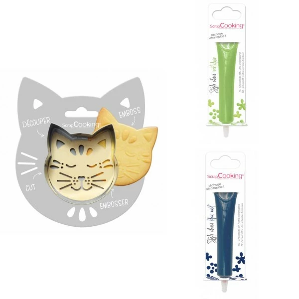 Les meilleures critiques de 👍 ScrapCooking Emporte Pièce Modelage Kit Pour Biscuit En Relief Chat + 2 Stylos Au Chocolat Vert Clair Et Bleu Nuit 🥰 1 Les meilleures critiques de 👍 ScrapCooking Emporte Pièce Modelage Kit Pour Biscuit En Relief Chat + 2 Stylos Au Chocolat Vert Clair Et Bleu Nuit 🥰