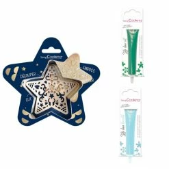 Meilleur prix ✨ ScrapCooking Emporte Pièce Modelage Kit Pour Biscuit En Relief Étoile + 2 Stylos Au Chocolat Vert Et Bleu Pastel 🥰