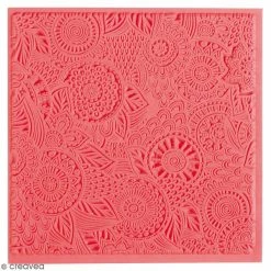 Bon marché ✔️ Graine Créative Plaque De Texture Tapis De Texture Souple - Floral - 9 X 9 Cm 😀