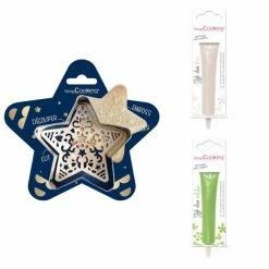 Meilleur prix 💯 ScrapCooking Emporte Pièce Modelage Kit Pour Biscuit En Relief Étoile + 2 Stylos Au Chocolat Blanc Et Vert Clair 😉