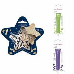 Les meilleures critiques de ❤️ ScrapCooking Emporte Pièce Modelage Kit Pour Biscuit En Relief Étoile + 2 Stylos Au Chocolat Vert Clair Et Violet ✔️