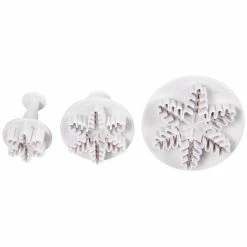 Tout neuf 😍 Creativ Company Emporte Pièce Patisserie Emporte-pièces à Poussoir - Flocons - 3 Pcs 🔥