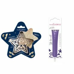 Remise 😉 ScrapCooking Emporte Pièce Modelage Kit Pour Biscuit En Relief Étoile + Stylo Au Chocolat Violet 👍