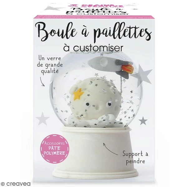 Bon marché 👍 Graine Créative Boule à Neige Boule à Paillettes 8 Cm à Décorer - Paillettes Incluses 🥰 1 Bon marché 👍 Graine Créative Boule à Neige Boule à Paillettes 8 Cm à Décorer - Paillettes Incluses 🥰