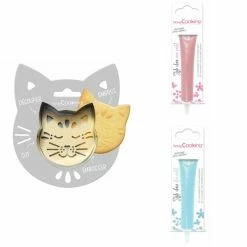 Top 10 🔥 ScrapCooking Emporte Pièce Modelage Kit Pour Biscuit En Relief Chat + 2 Stylos Au Chocolat Rose Pastel Et Bleu Pastel ✨