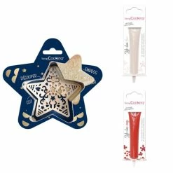 Coupon 🌟 ScrapCooking Emporte Pièce Modelage Kit Pour Biscuit En Relief Étoile + 2 Stylos Au Chocolat Blanc Et Rouge 😍