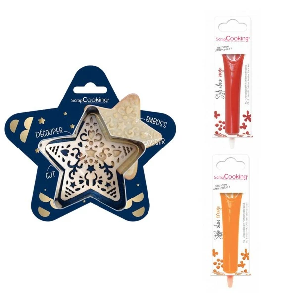 Les meilleures critiques de 🌟 ScrapCooking Emporte Pièce Modelage Kit Pour Biscuit En Relief Étoile + 2 Stylos Au Chocolat Rouge Et Orange 🤩 1 Les meilleures critiques de 🌟 ScrapCooking Emporte Pièce Modelage Kit Pour Biscuit En Relief Étoile + 2 Stylos Au Chocolat Rouge Et Orange 🤩
